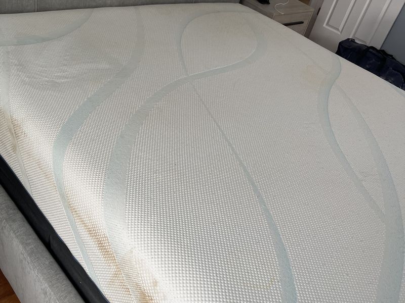 Mattress before professional cleaning by Dr Carpet